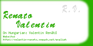 renato valentin business card